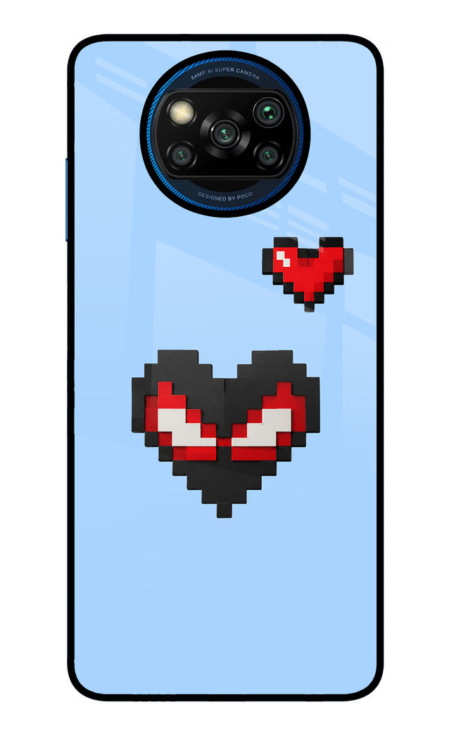 Peter Heart Poco X3/X3 Pro Glass Case