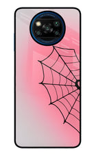 Pink Web Poco X3/X3 Pro Glass Case