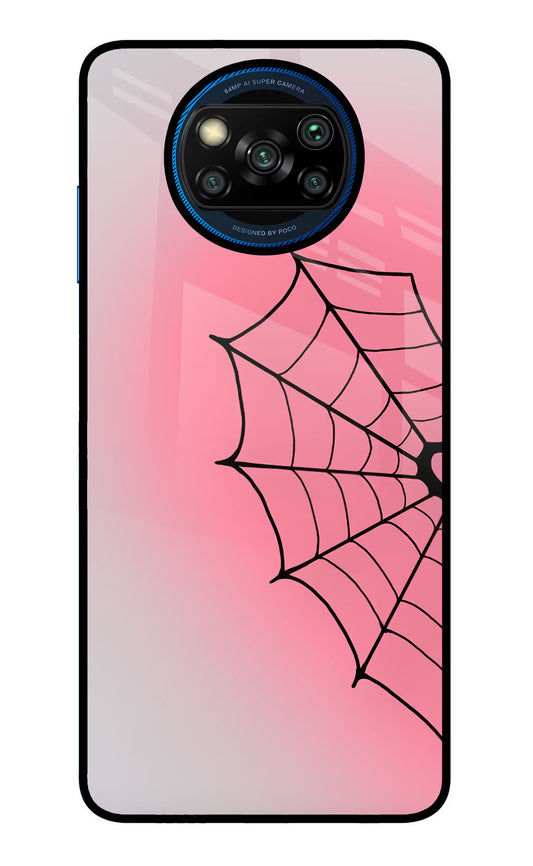 Pink Web Poco X3/X3 Pro Glass Case