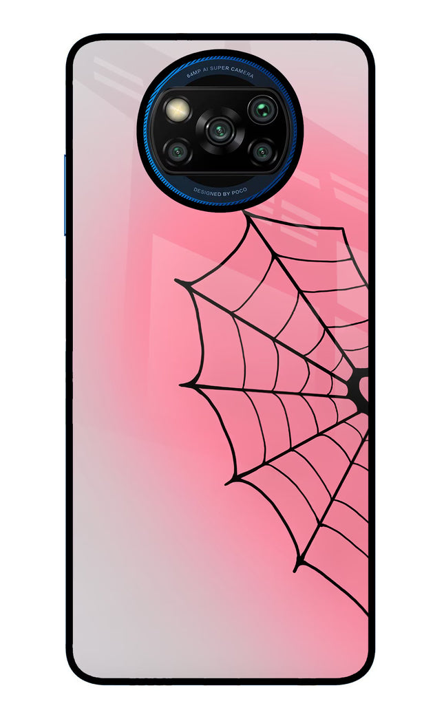 Pink Web Poco X3/X3 Pro Glass Case