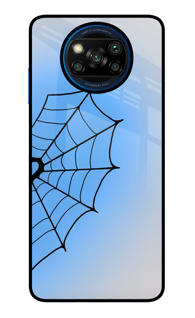 Blue Web Poco X3/X3 Pro Glass Case