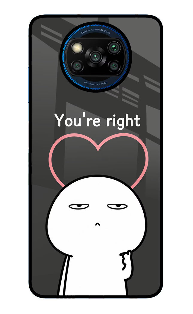 You're Right Poco X3/X3 Pro Glass Case