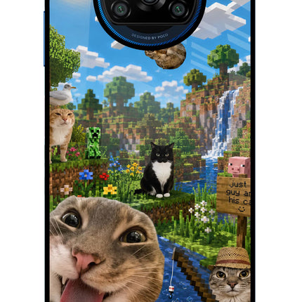 Minecraft Cat Chaos Poco X3/X3 Pro Glass Case