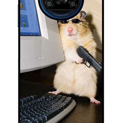 Hacker Hamster Poco X3/X3 Pro Glass Case