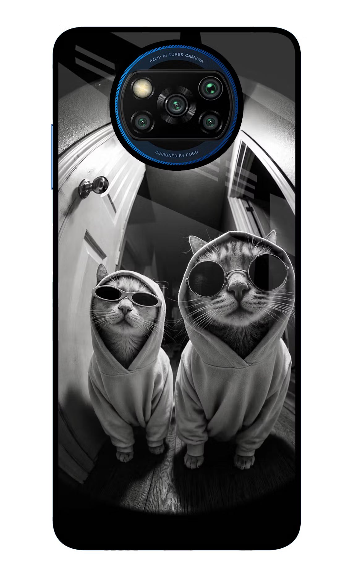 Hood Cats Poco X3/X3 Pro Glass Case