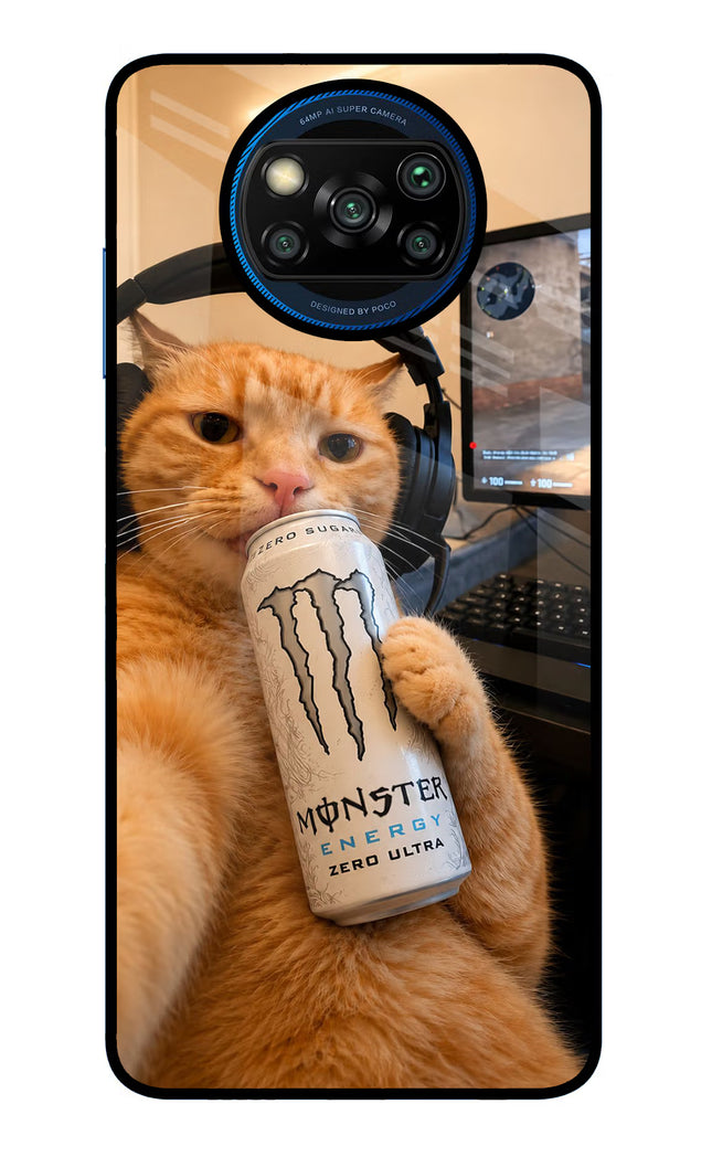 Gamer Cat Energy Poco X3/X3 Pro Glass Case