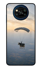 Skydiving Cow Poco X3/X3 Pro Glass Case