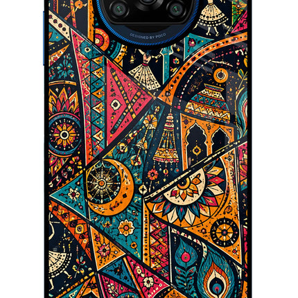 Folk Print Poco X3/X3 Pro Glass Case