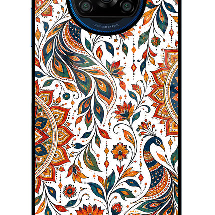 White Mayura Poco X3/X3 Pro Glass Case