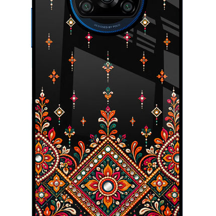 Noir Mehfil Poco X3/X3 Pro Glass Case
