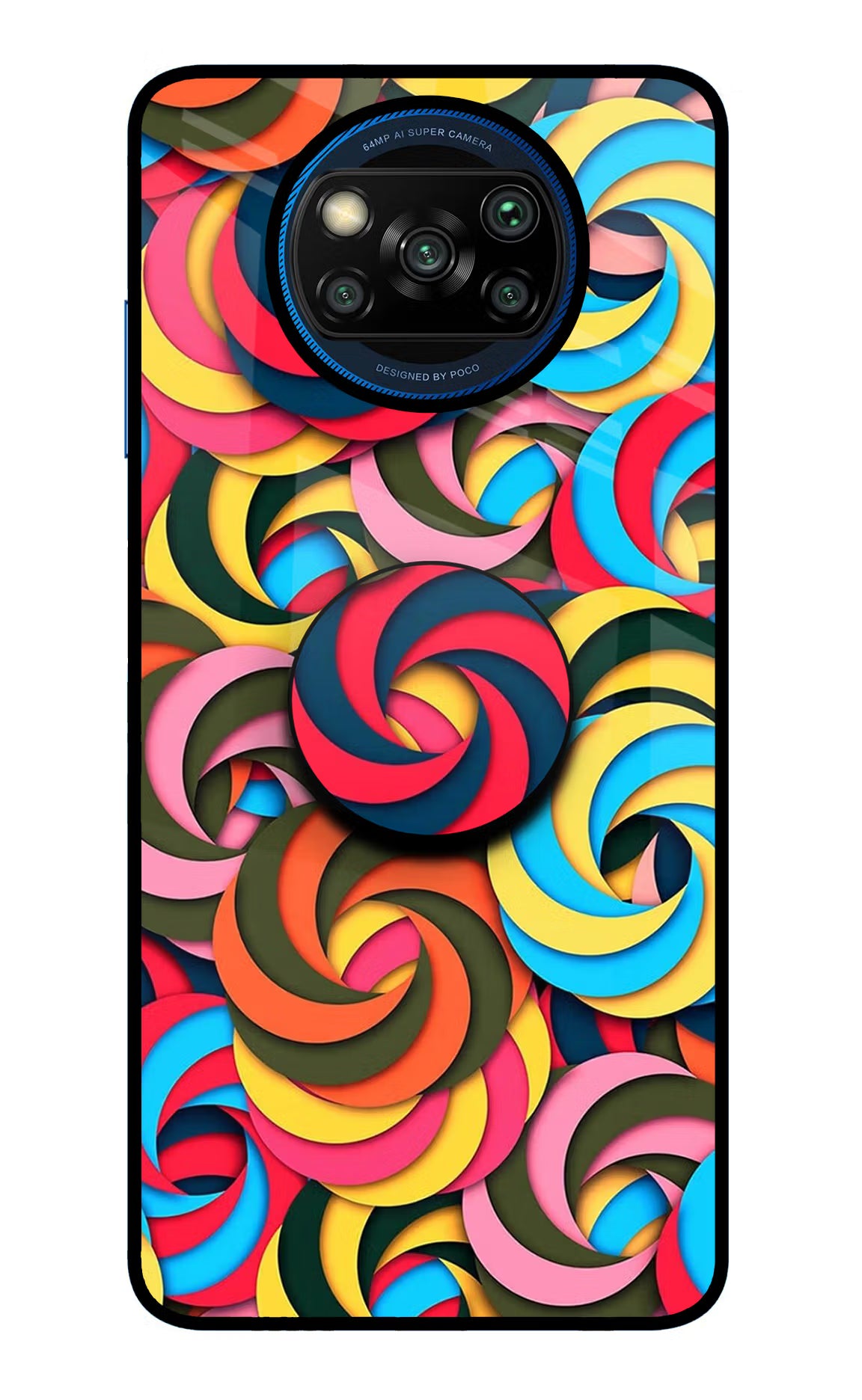 Spiral Pattern Poco X3/X3 Pro Glass Case