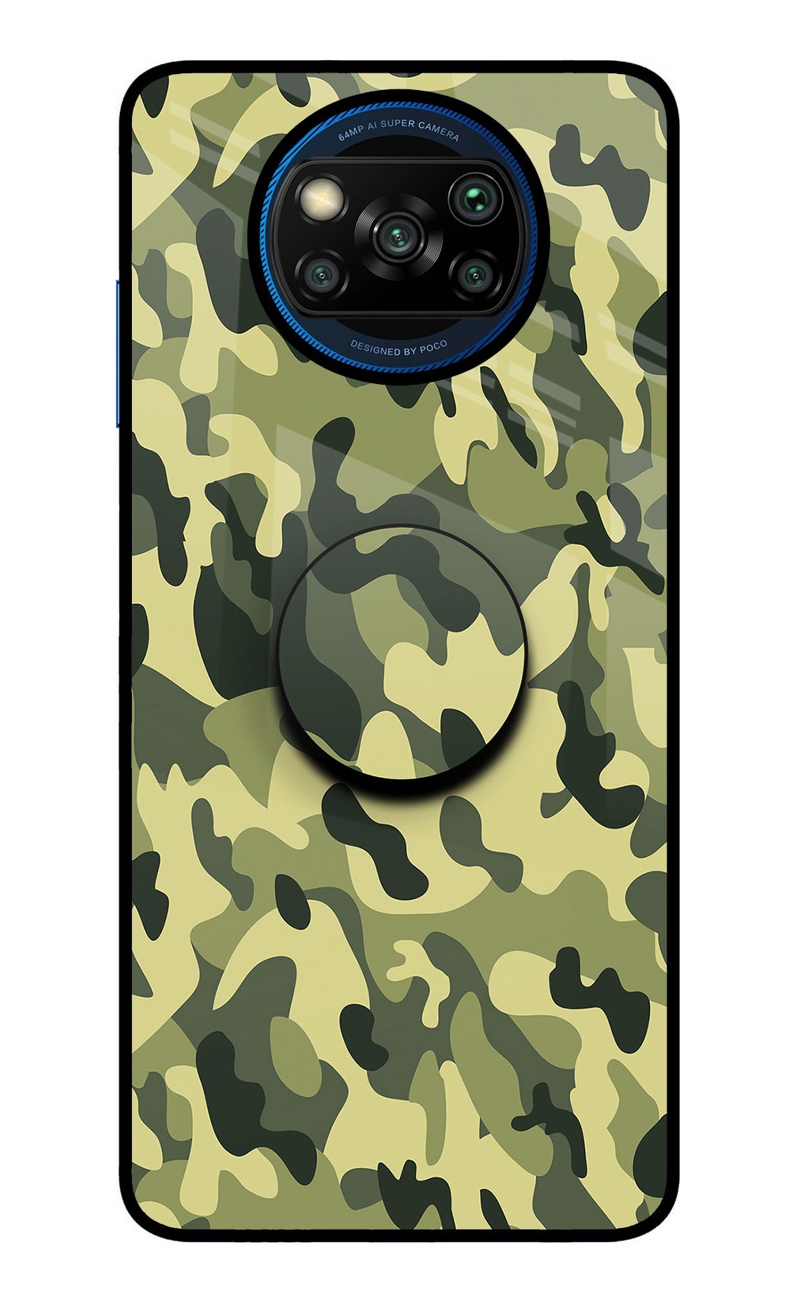 Camouflage Poco X3/X3 Pro Glass Case