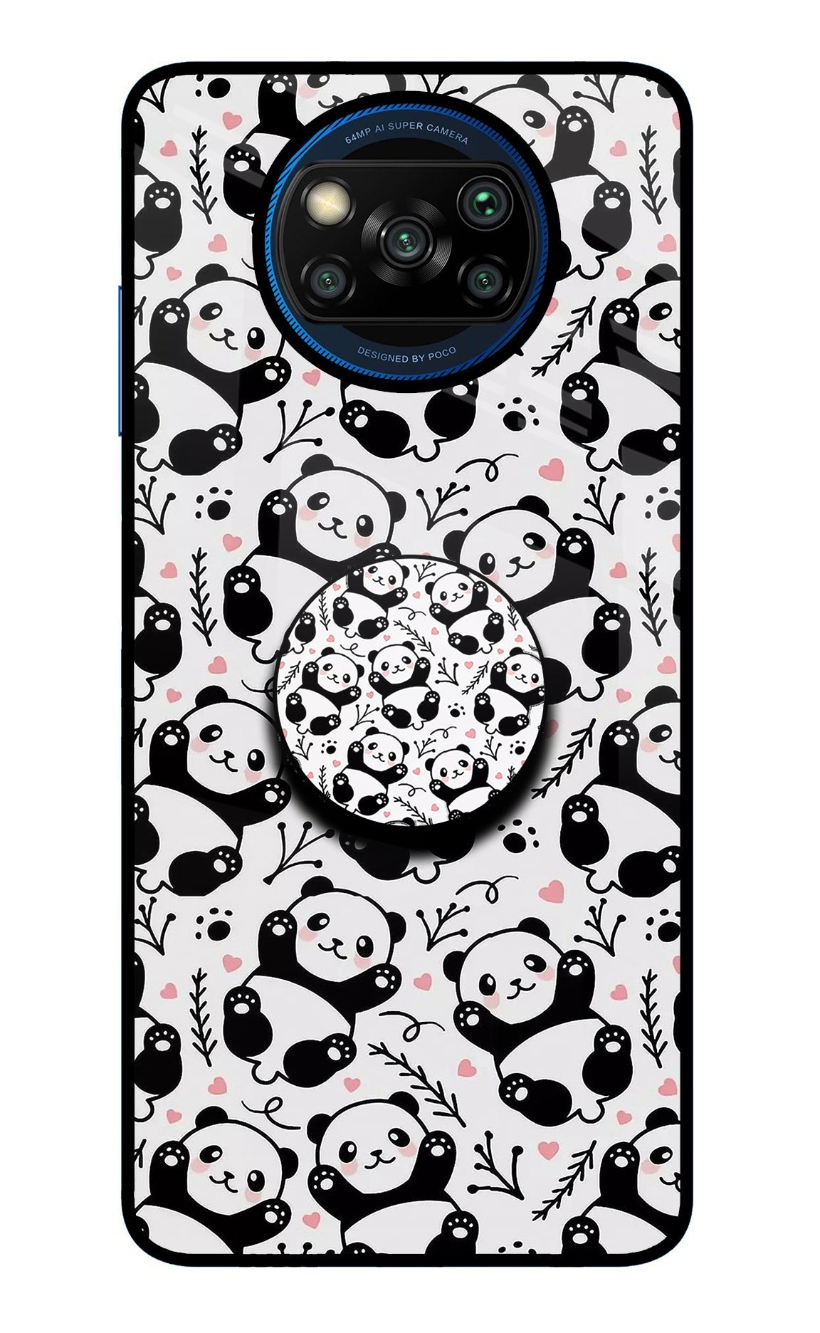 Cute Panda Poco X3/X3 Pro Glass Case