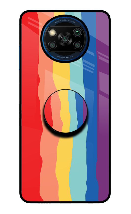 Rainbow Poco X3/X3 Pro Glass Case