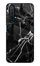 Black Marble Pattern Realme X3 Glass Case