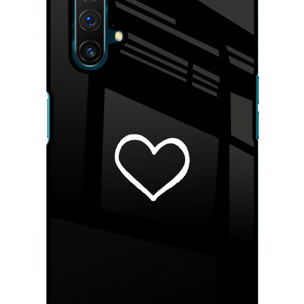 Heart Realme X3 Glass Case