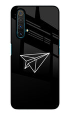 Paper Plane White Realme X3 Glass Case