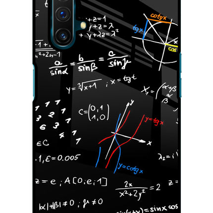 Mathematics Formula Realme X3 Glass Case