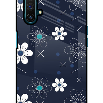 Flowers Realme X3 Glass Case