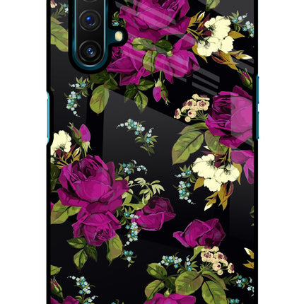 Flowers Realme X3 Glass Case
