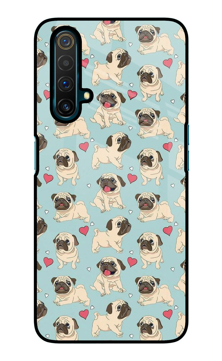 Pug Dog Realme X3 Back Cover, Glass case