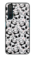 Cute Panda Realme X3 Glass Case