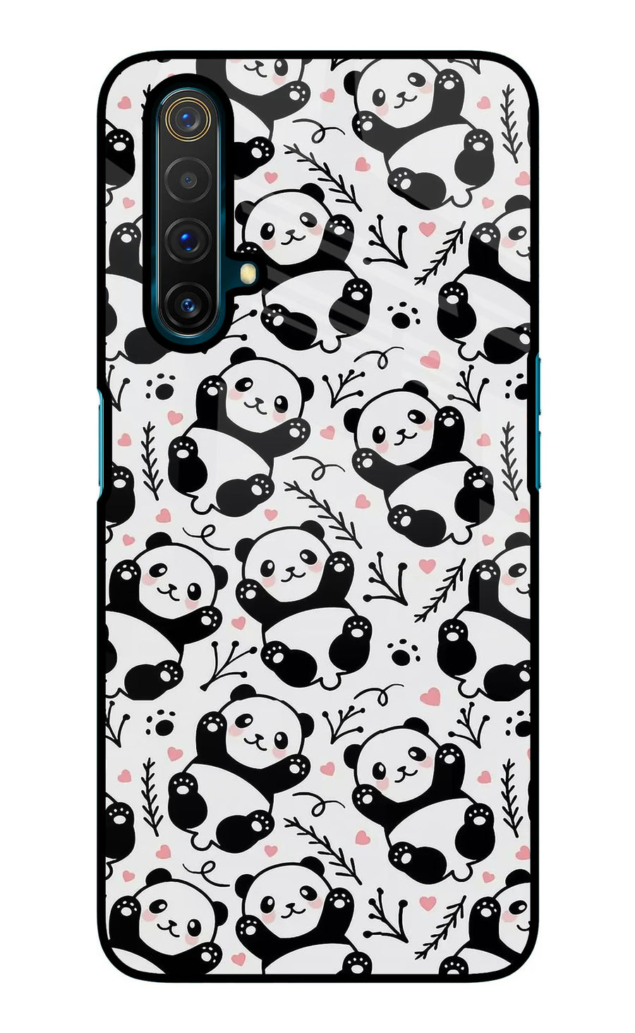 Cute Panda Realme X3 Back Cover, Glass case
