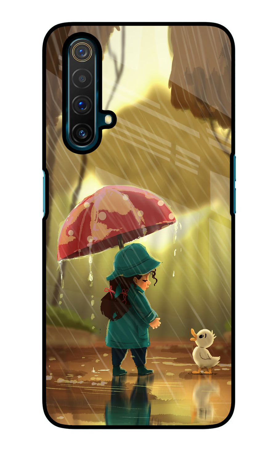 Rainy Day Realme X3 Back Cover, Glass case