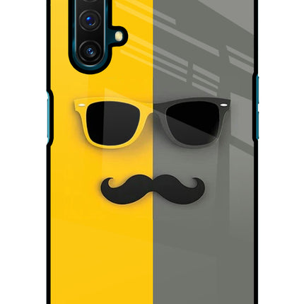 Sunglasses with Mustache Realme X3 Glass Case
