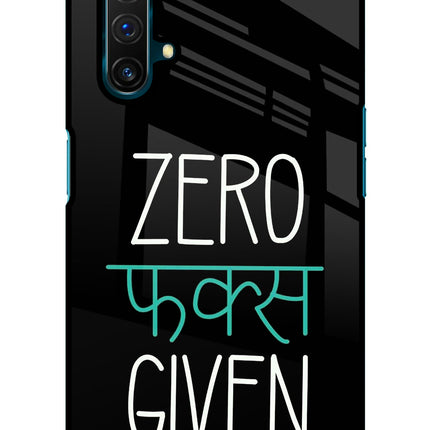 Zero Fucks Given Realme X3 Glass Case