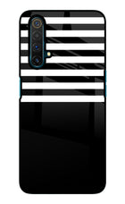 Black and White Print Realme X3 Glass Case