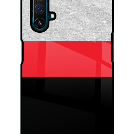 Tri Color Pattern Realme X3 Glass Case