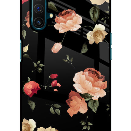 Flowers Realme X3 Glass Case