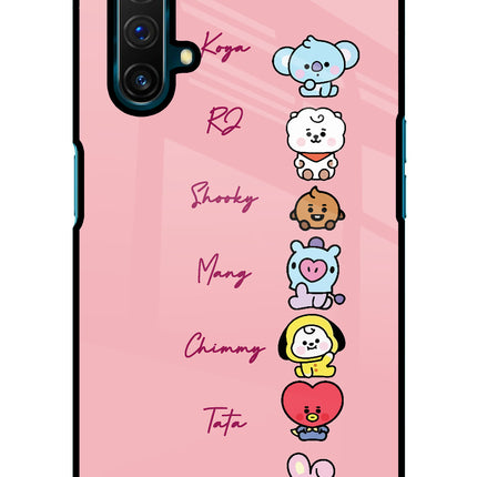BTS names Realme X3 Glass Case