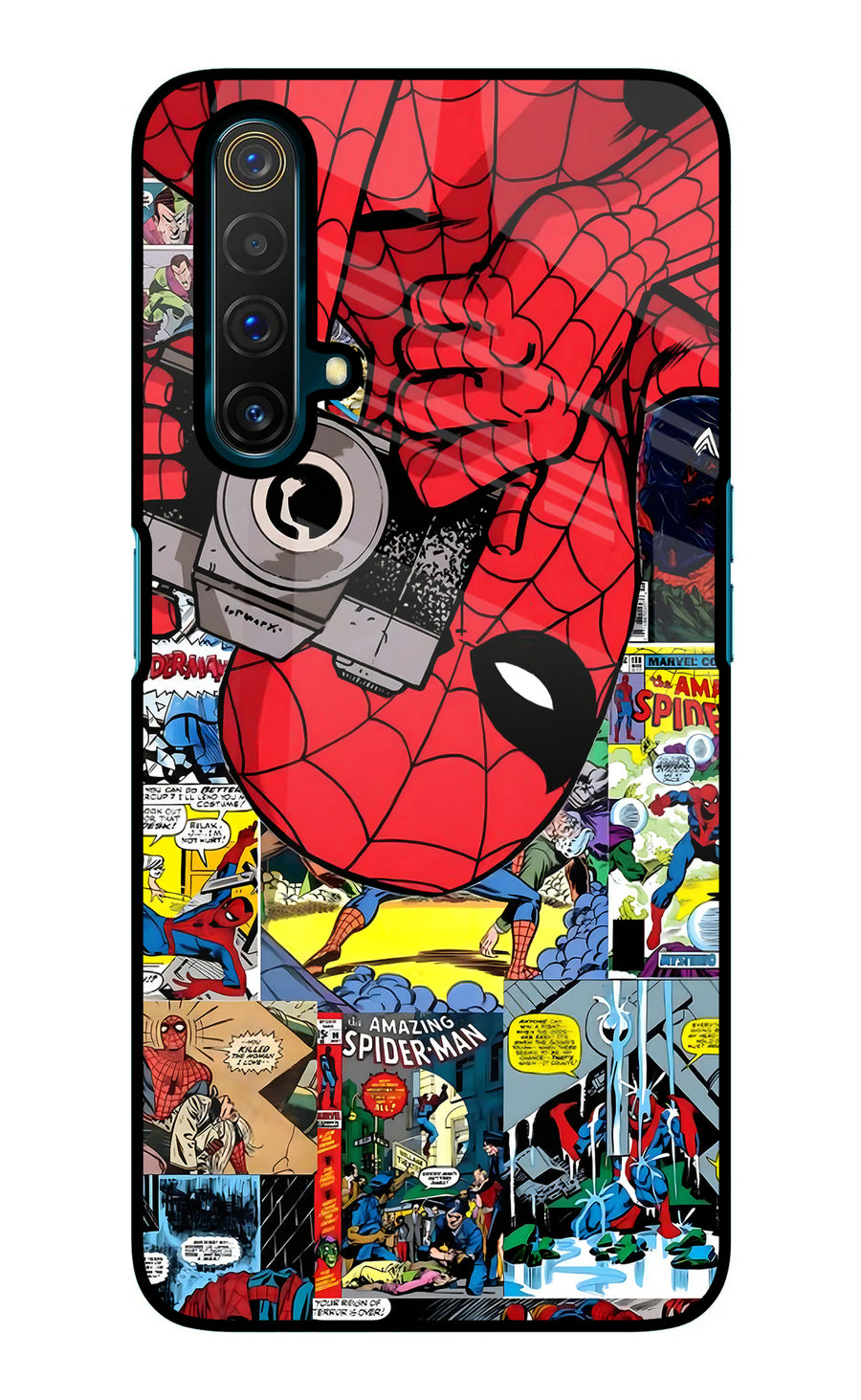 Spider Man Realme X3 Back Cover, Glass case