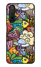 Veggie Doodle Realme X3 Glass Case