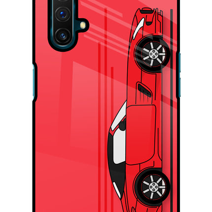 Red Velocity Realme X3 Glass Case