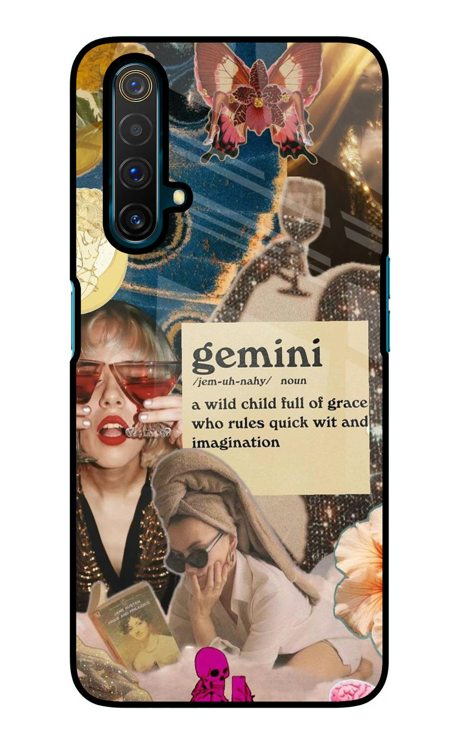 Gemini Zodiac Realme X3 Back Cover, Glass case