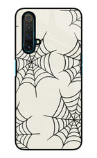 Spider Web Realme X3 Glass Case Back Cover by Casekaro