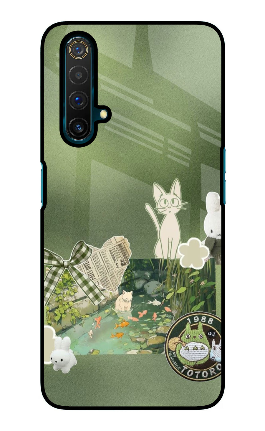 Aesthetic anime Realme X3 Back Cover, Glass case