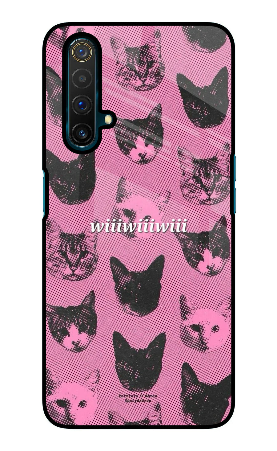 Pink Cats Realme X3 Back Cover, Glass case