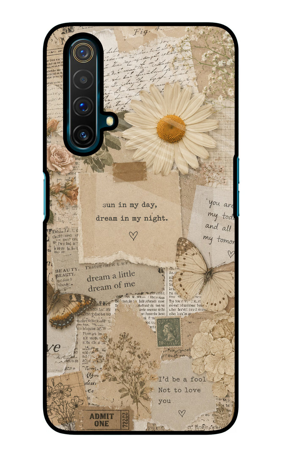 Vintage case Realme X3 Back Cover, Glass case