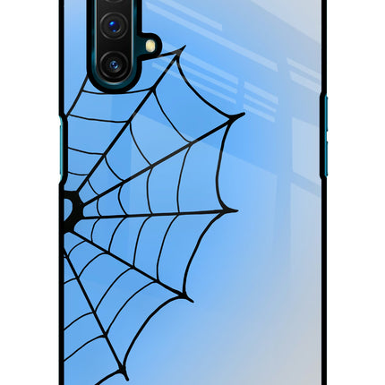Blue Web Realme X3 Glass Case