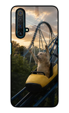 Rollercoaster Dog Realme X3 Glass Case