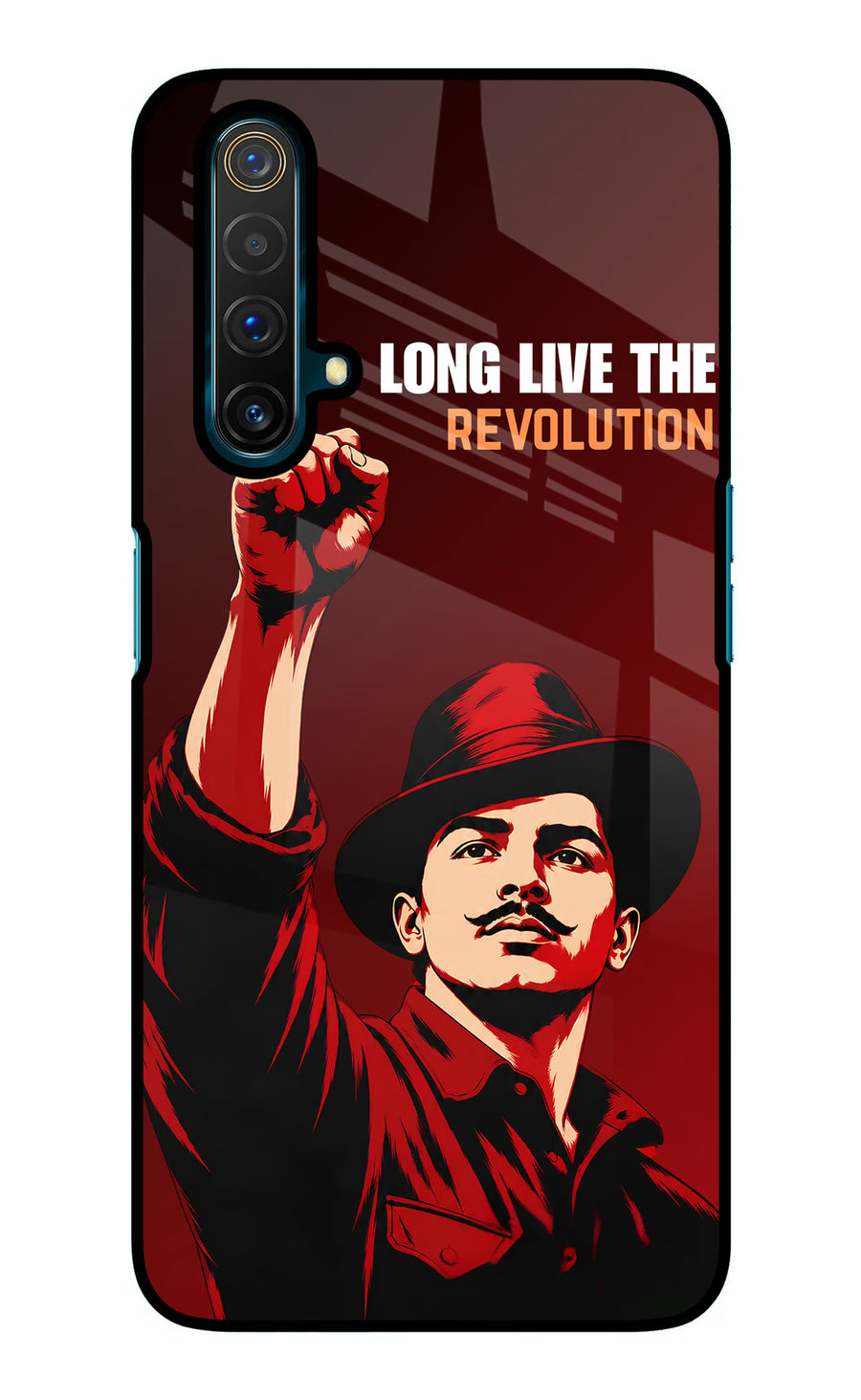 Bhagat Singh Revolution Realme X3 Back Cover, Glass case