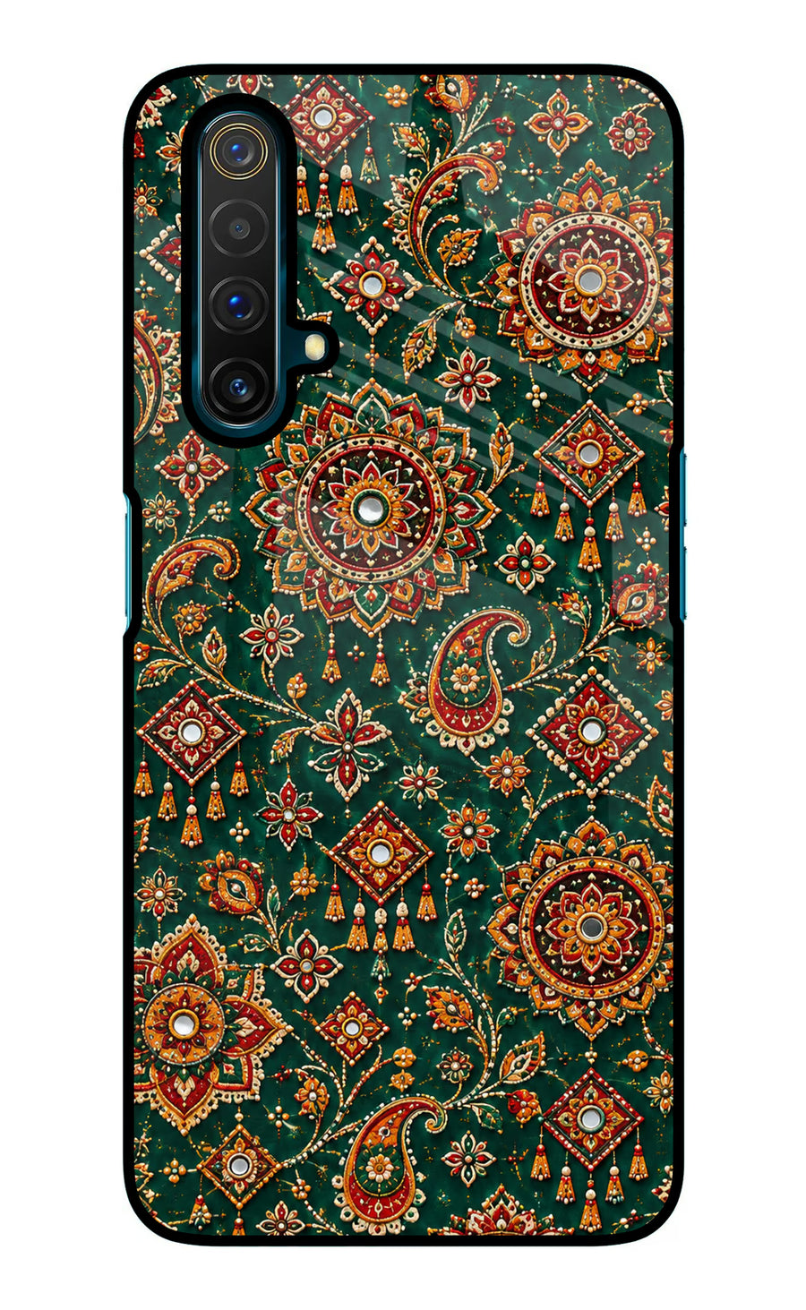 Green Pataka Realme X3 Back Cover, Glass case