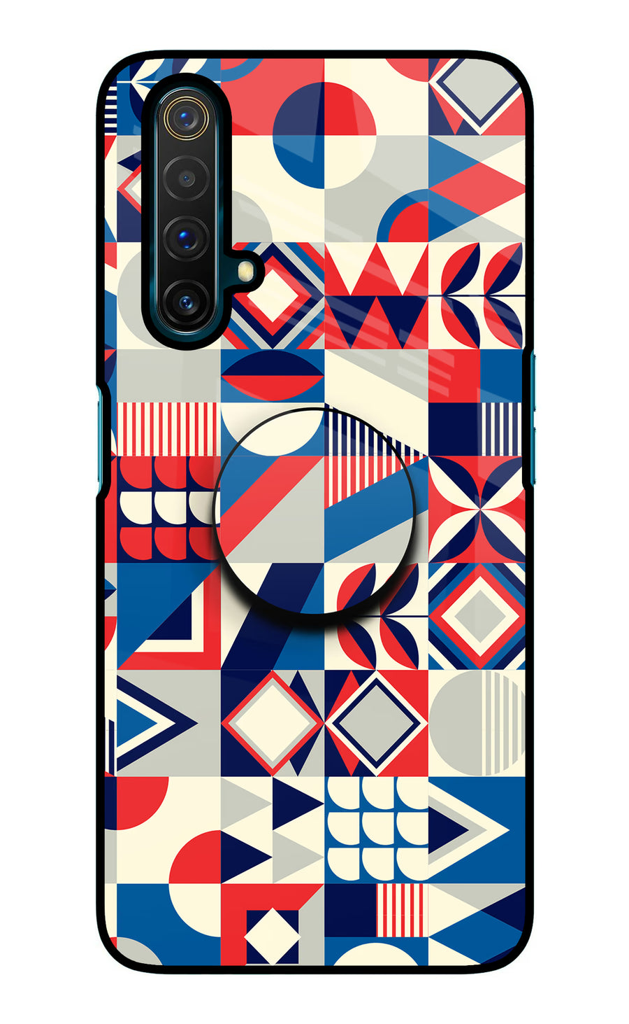 Colorful Pattern Realme X3 Pop Case, Glass case