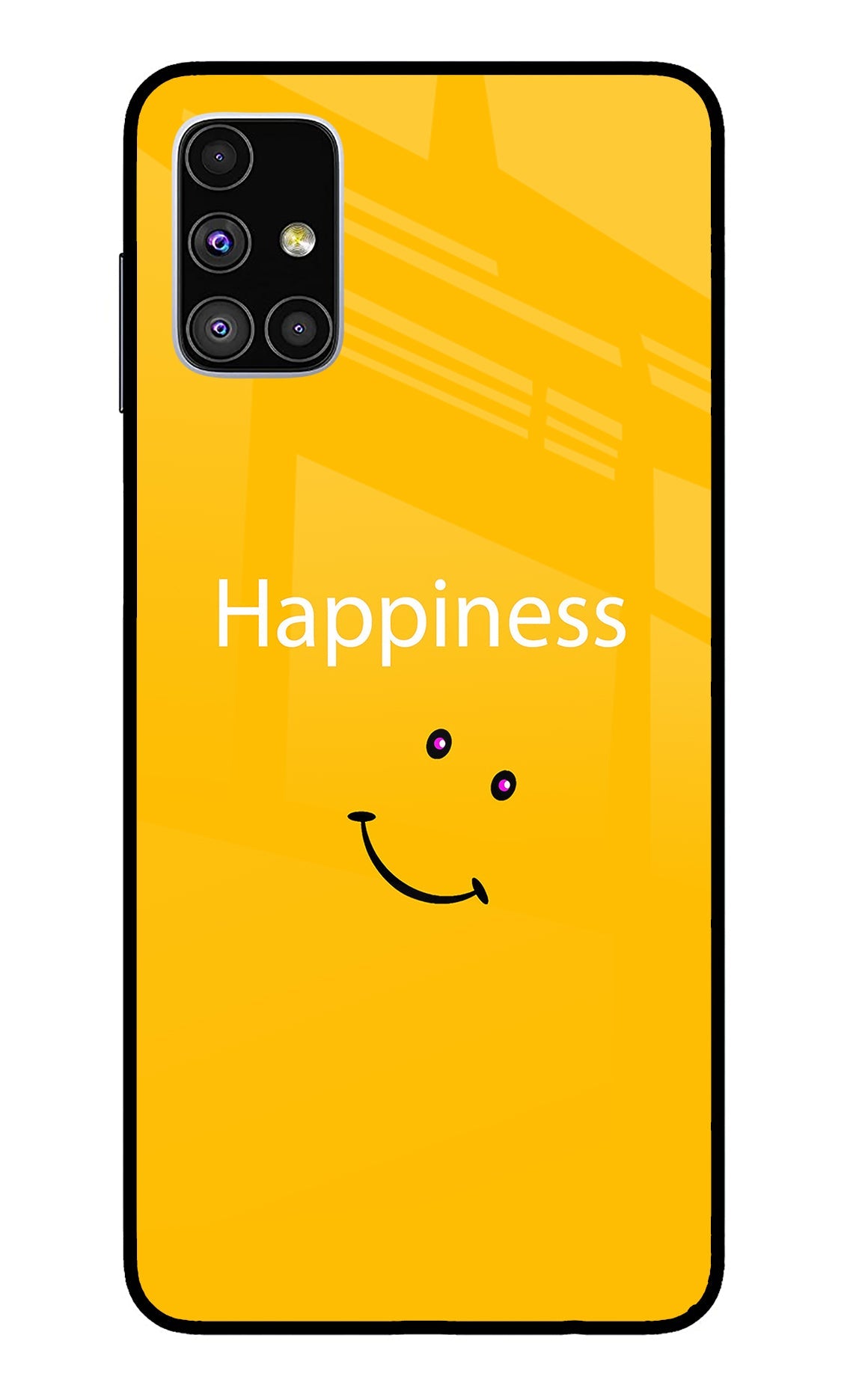 Happiness With Smiley Samsung M51 Glass Case