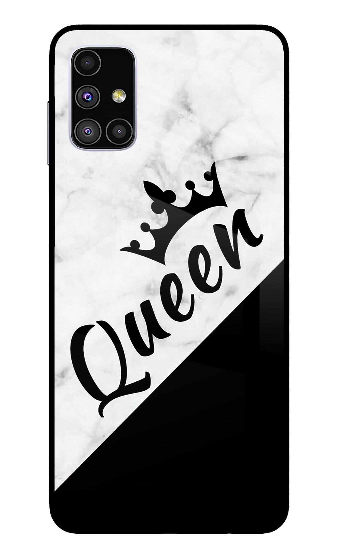 Queen Samsung M51 Glass Case