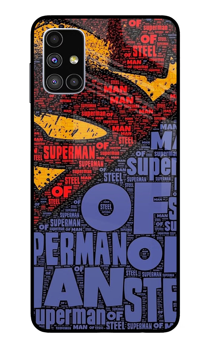 Superman Samsung M51 Back Cover, Glass case
